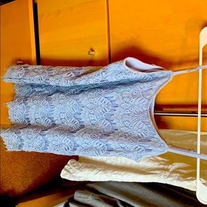 Blue lace spaghetti strap dress!